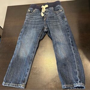 Gap Boys Slim washed black 5-pocket pull-on jeans with an elastic waist blue